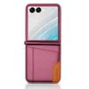 Applicable to Samsung Z Flip7/8 mobile phone case Flip3/4/5/6 splicing clamshell leather case card insert wallet case