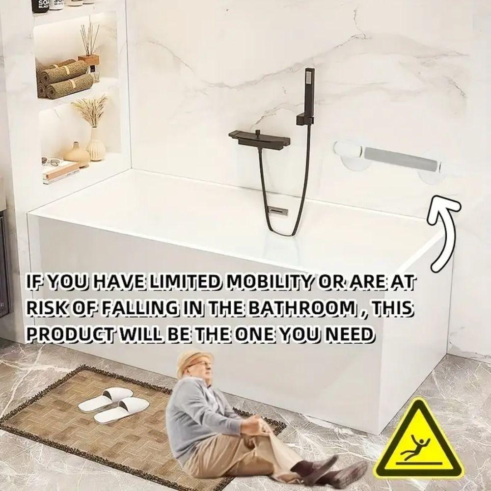 Non-slip Bathroom Grab Rails Super Large Suction Cups Barrier-free Handrail Shower Handle  Disabled