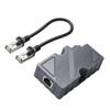 Injektor PoE GigE 150W z ochroną przeciwprzepięciową i ESD, konwerter DC 12V do 48V, zestaw adaptera Ethernet