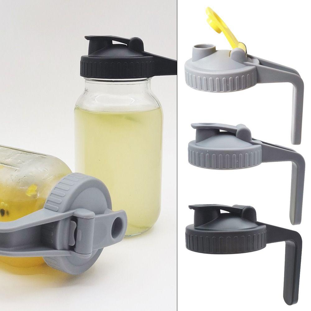 

Для многоразовой крышки для бутылки с широким горлышком для многоразовых кухонных инструментов с ручкой 70 мм крышкой носика Mason Jar