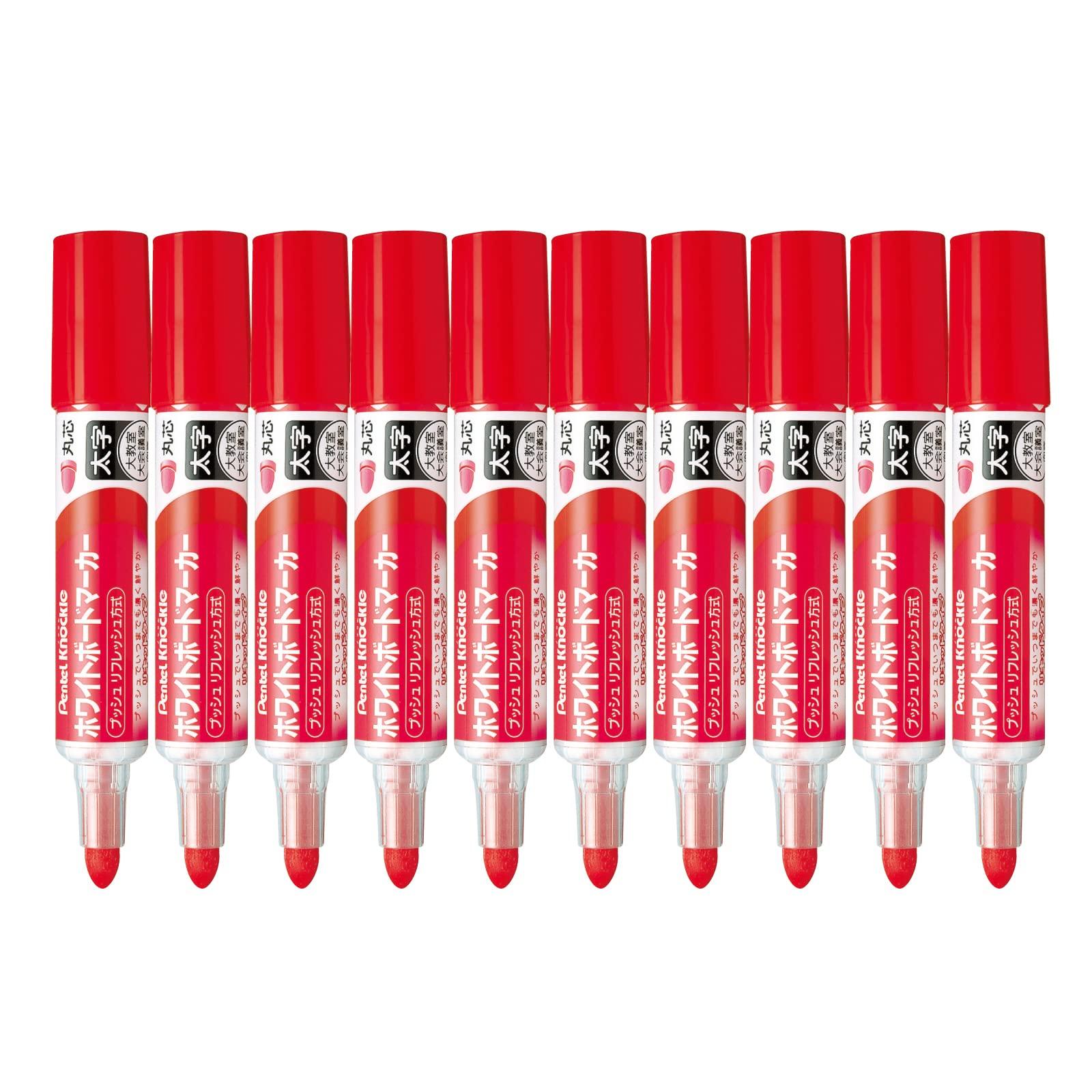 

Pentel Whiteboard Marker Nockle Set of 10 Red EMWL5W-B