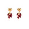 Retro love pendant grape string earrings elegant romantic light luxury exquisite earrings fashionable gentle elegant earrings women