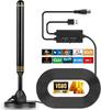 TV Antenna Indoor for Smart TV, Indoor & Outdoor Digital HD TV Antenna, 400+ Miles Long Range, Support Local Channels, Work for