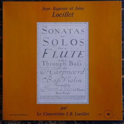 LP Record JEANBAPTISTE LOEILLET JOHN LOEIL JeanBaptiste Loeillet Et John Loei MBM3 Monumenta Belgi Belgium Classical Used