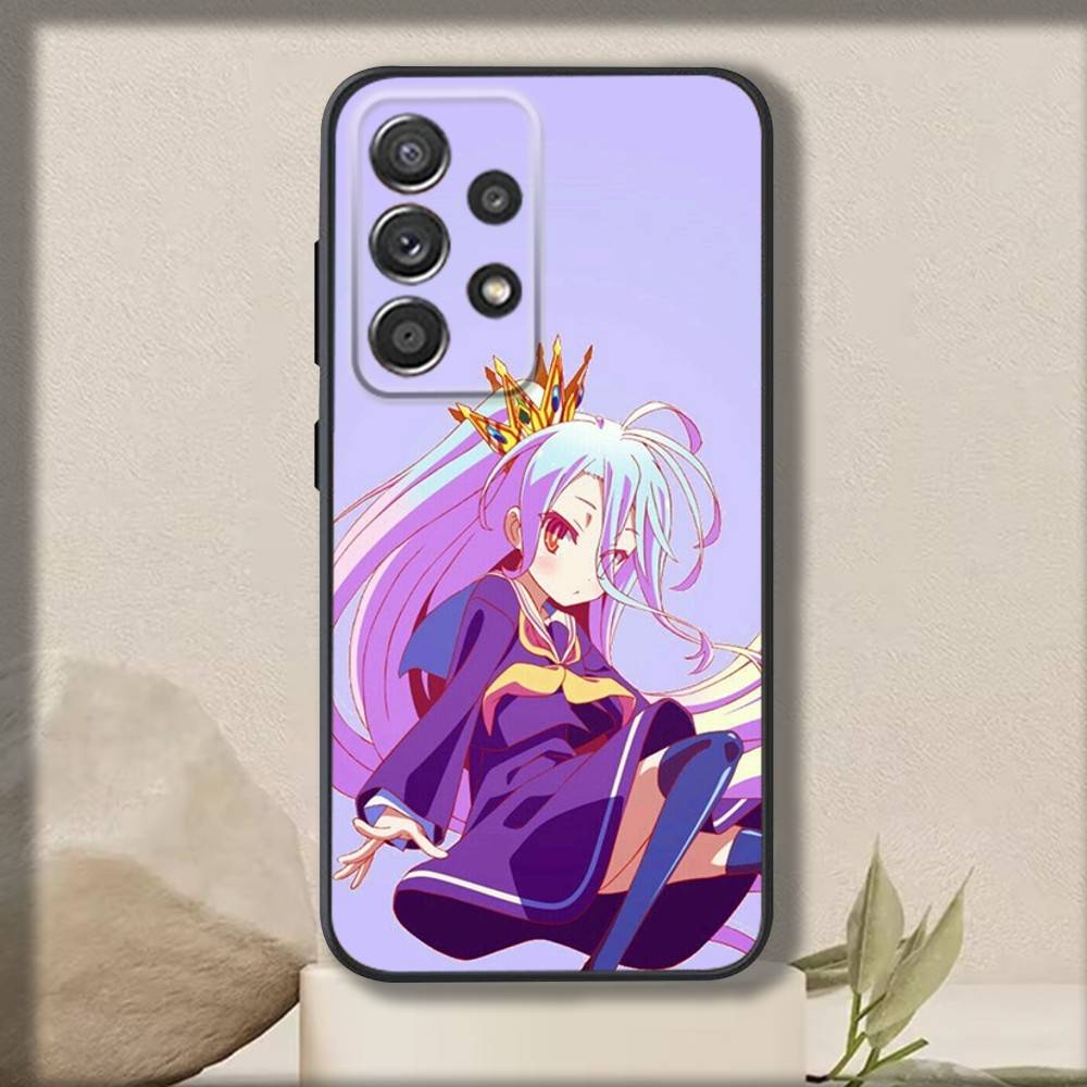 

N-No G-Games No Lifes Anime Phone Case For Samsung S 25,24,23,22,30,21,10,9,Ultra,Plus,Lite,FE,4,5 G Soft Black Case Samsung S21lite