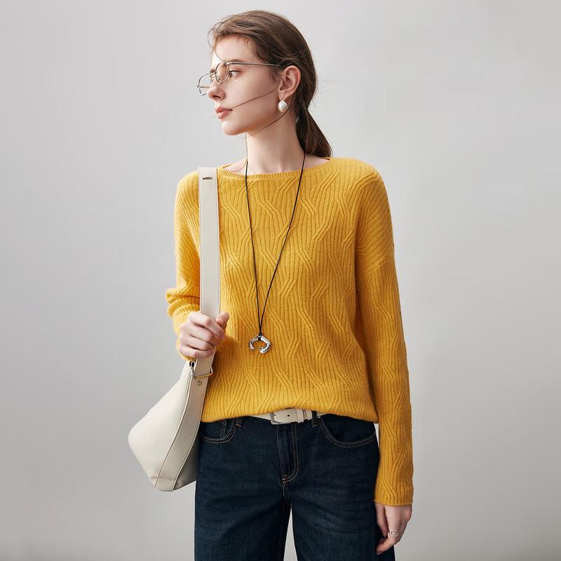 Komeng Boca 2025 Women's 100% Cashmere Loose Knit Twisted Sweater