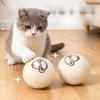 Kitten Toy Solid Wool Ball 5cm Cat Durable Chew-Resistant Plush Ball Kitten Self-Entertainment Toy Teasing Cat Ball