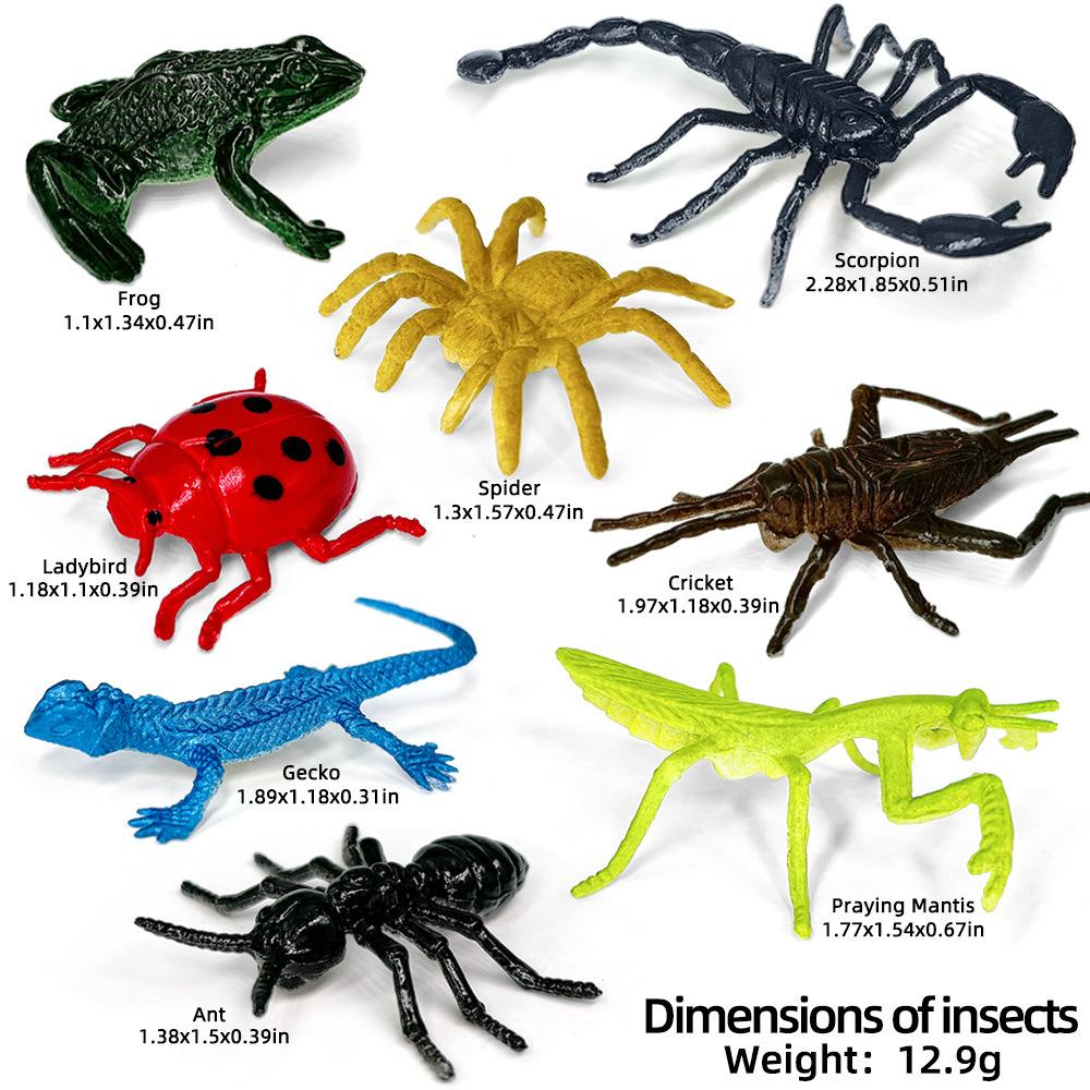 

Tropics Insect Animals Model Butterfly Cricket Spider Bee Action Figures Mantis Figurine Miniature Educational Kids Toys Gift