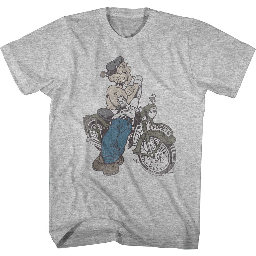 Popeye Cycle Short Sleeve Heather Adult T-shirt S