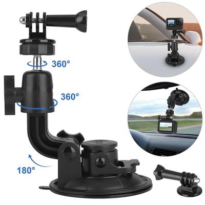 Suporte de Ventosa para Câmera de Ação 360 Graus Suporte para Câmera de Para-brisa de Carro Adaptador de Tripé Compatível