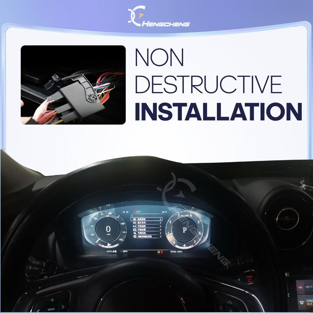 For Jaguar XJ XJL 2010-2019 Carplay Car LCD Dashboard Panel Virtual Cockpit Digital Cluster Instrument Speedometer Unit Display