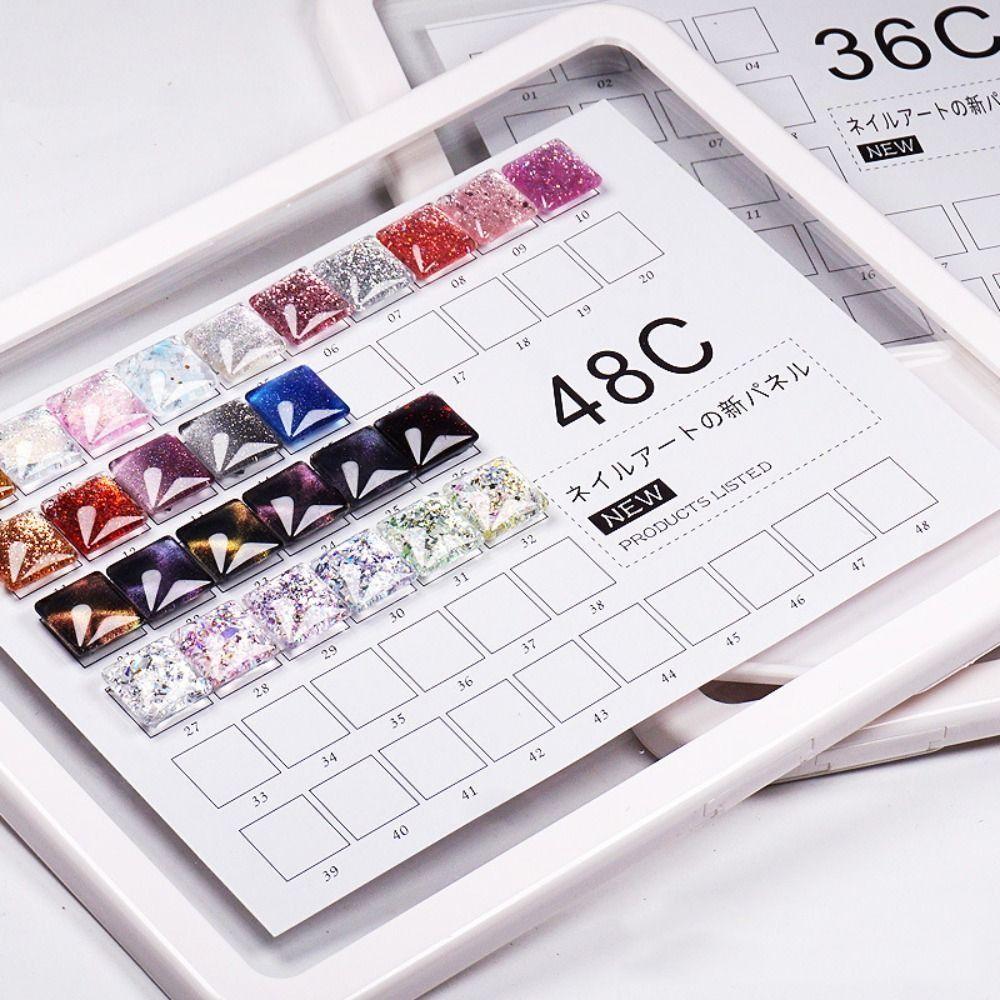 False Nail Color Board Nail Polish Color Card Nail Tips Display Stand Nail Color Display Chart