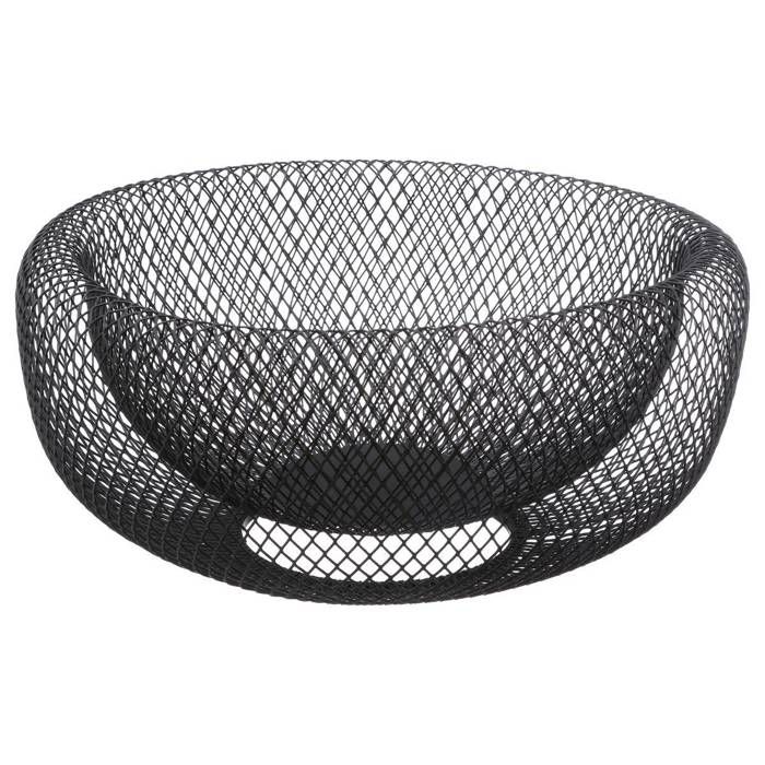 5five - corbeille en métal 27cm "mesh" noir