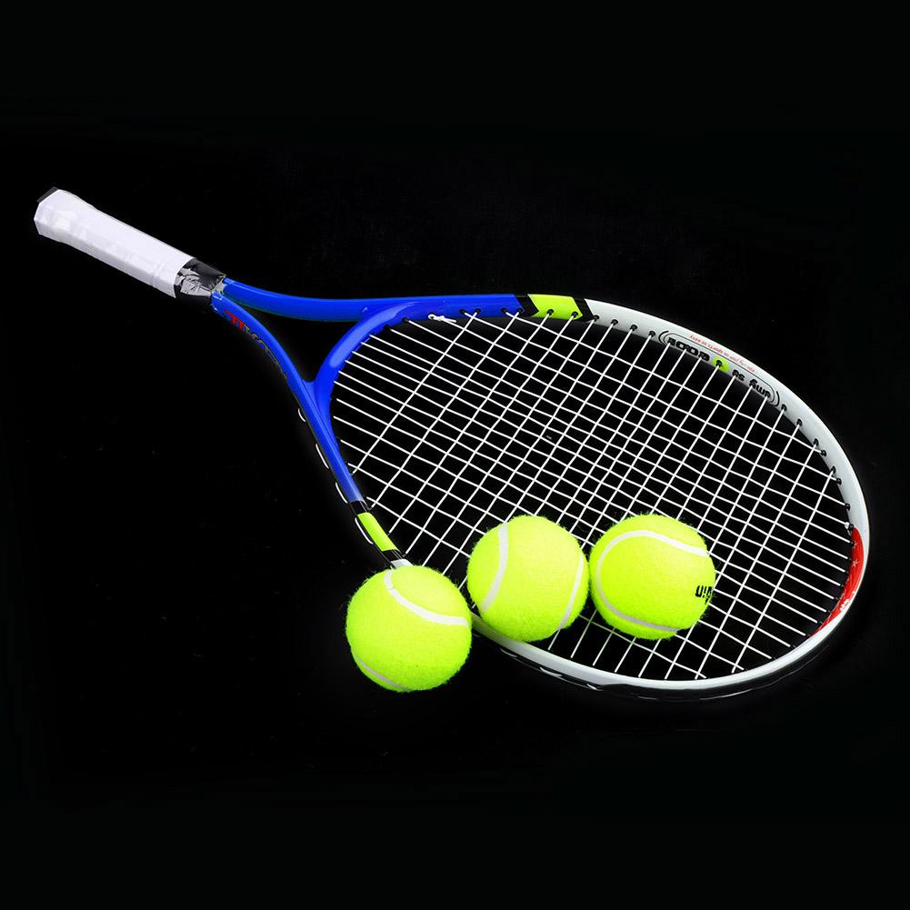 Durable String Single Tennis Racket Racquet for Kids Training Practice( Blue )