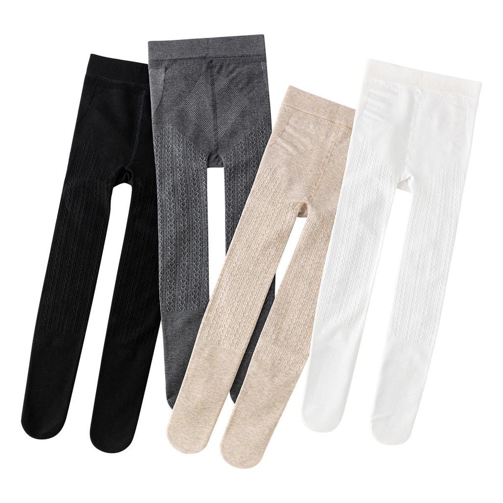 Girls' Thin Fleece Dance Tights: Warm, Thickened White Pantyhose for Autumn/Winter