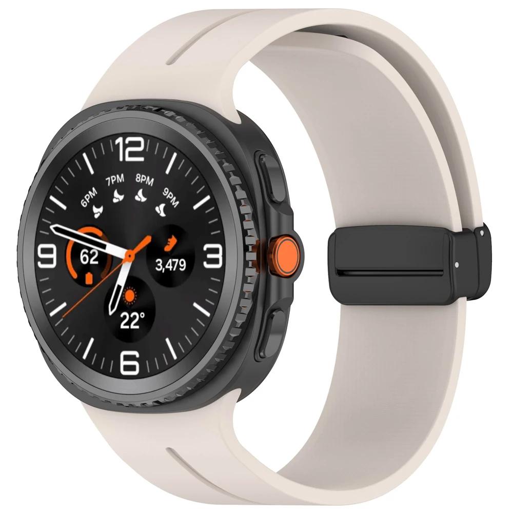 Magnetic Buckle Band For Samsung Galaxy Watch 8/Watch 8 Classic 40mm 44mm 46mm No Gaps Silicone Strap Replace Watchbands Correa