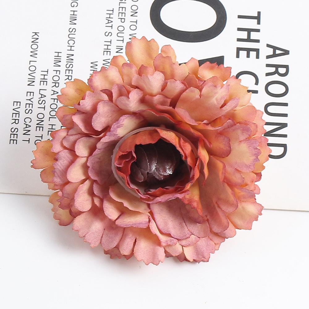 10Pcs Artificial Flowers 7CM Silk Fake Flowers Head For Home Room Decor Wedding Marriage Decoration DIY Craft Garland Accessory