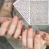 French Pink & Brown Leopard Nail Art Stickers: Autumn Caramel & Winter Cat Eye Design