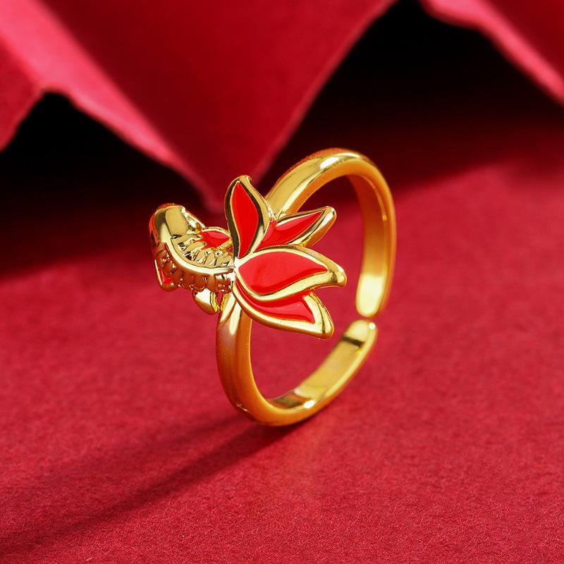 

New Fashion Transport Koi Gold 925 Sterling Silver Personality Fish Creative Animal Opening Rings R029 золотой