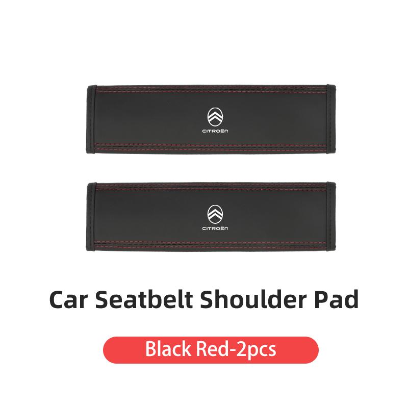 

Car Seat Shoulder Pad Leather Safety Belt Protector Cover Accessories For Citroen C4 C3 C5 C1 C2 VTS Berlingo Celysee Xsara