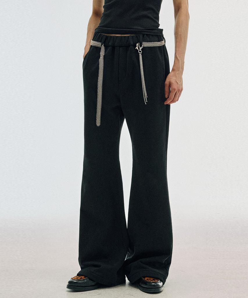 LMOOD Reaper Sweat Flare Pants Black