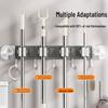 Wall-Mounted Suction Cup Mop & Broom Holder - No Drilling, Light Luxury Storage