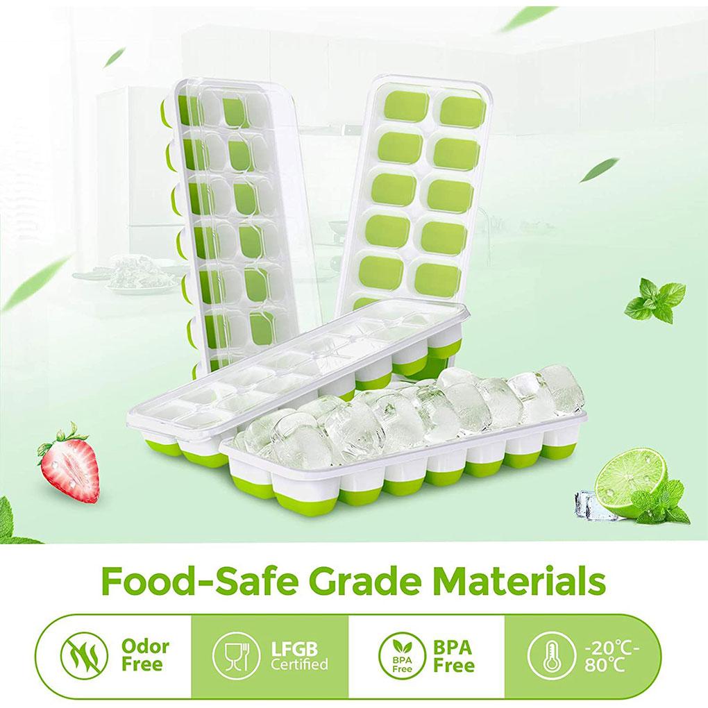 Ice Mold Cube Maker DIY Tray Kitchen Gadget Silicone Smooth Surface Household Accessories Washable Cream Makers