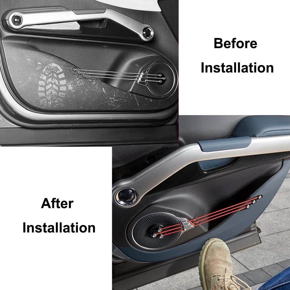 4pcs Car Door Anti Kick Pad Leather Protection Film For BYD Atto 3 EV Yuan Plus 2024 2024 Protector Stickers Interior Accessorie