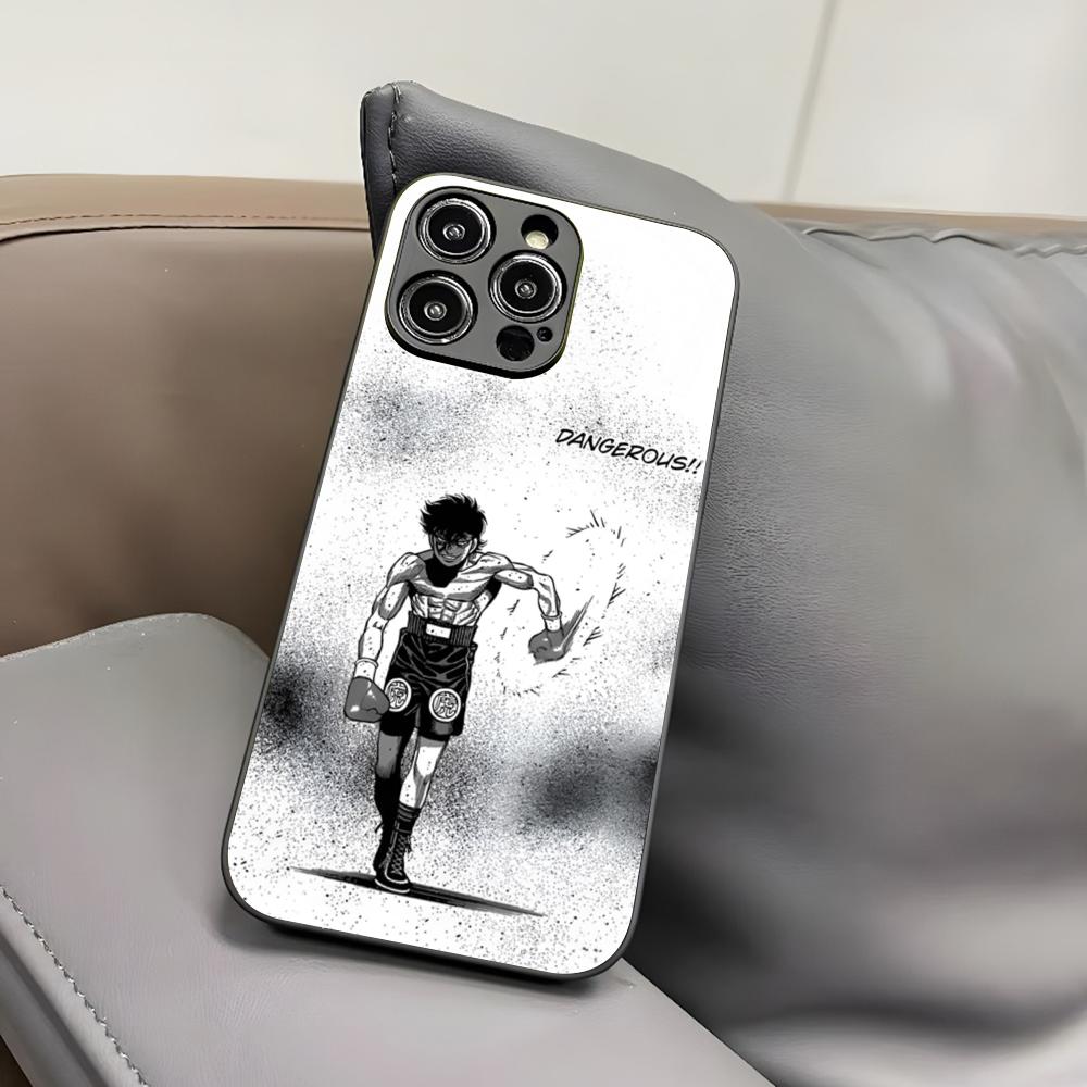 Hajime No Ippo Makanouchi Mobile Phone Case for Iphone 17 Air 16 15 14 12 11 13 Pro Max Mini X Xr Xs Puls Black Glass Cover