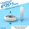2 stk 6*25*7Mm Sfærisk overflate Gummibelagt Lagerhjul Pom Innpakket Lagerhjul Plastlagerhjul Møbelbeslag