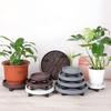Wheeled Plant Caddy Round Plant Pot Pallet with 4 Wheels Mobile Flowerpot Stand Flower Pot Mover Planter Caddy for Indoor Outdoor Use