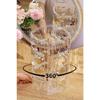 360 drehbare Schmuck Organizer Schnalle Ohrring Organizer Ständer Transparent