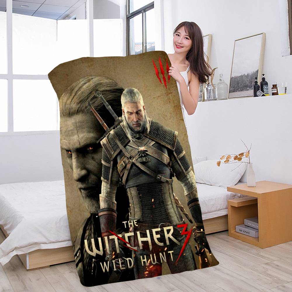 The W-Witcher 3 W-Wild Hunt Game Microfiber Blanket Quick Drying Beach Towels Oversized Super Absorbent Pool Towel Blanket