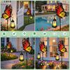 Butterfly Solar Light for Outside Waterproof Metal Pathway Light with Stake for Yard Patio Porch Lawn Decor Birthday Gifts for Women Mom