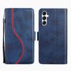 Luxusní kožené pouzdro peněženka na telefon s linkami, knížkový stojánek pro iPhone 17 16 15 13 12 Pro Max Samsung S25 S24 S23 Ultra S22 S21 FE Magnetický slot na karty Flipový kryt