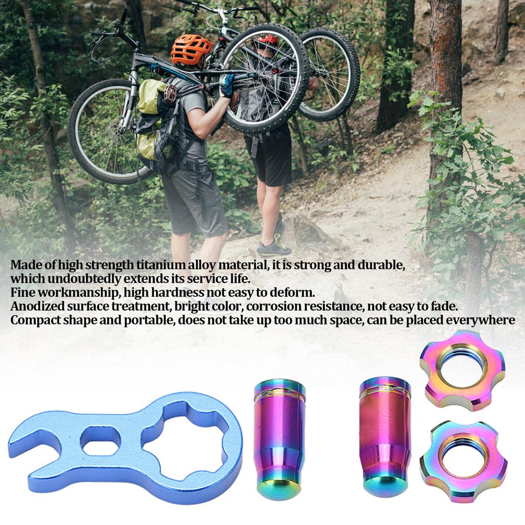   7pcs   Alloy     Valve   Strong Hardness Bike Tire Valve Cover Nut Set