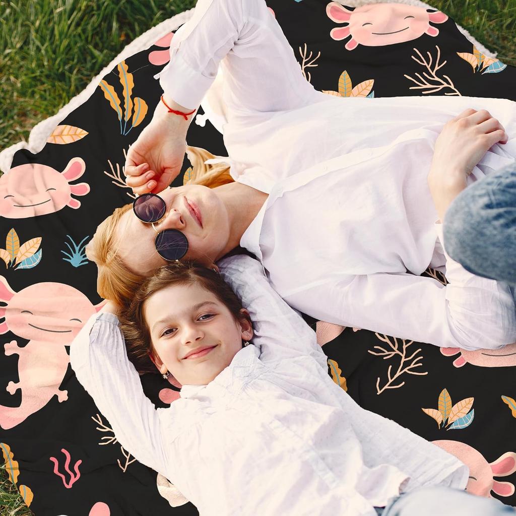 Axolotl Blanket Ultra Soft Flannel Throw Blanket Gifts for Axolotl Lovers Blankets for Girls Boys Kids Women Adults Stuff