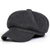 Light Board Woolen Beret Women's Hat Women's Duck Tongue Octagonal Hat Simple Fashion Casual Autumn and Winter Tide Retro