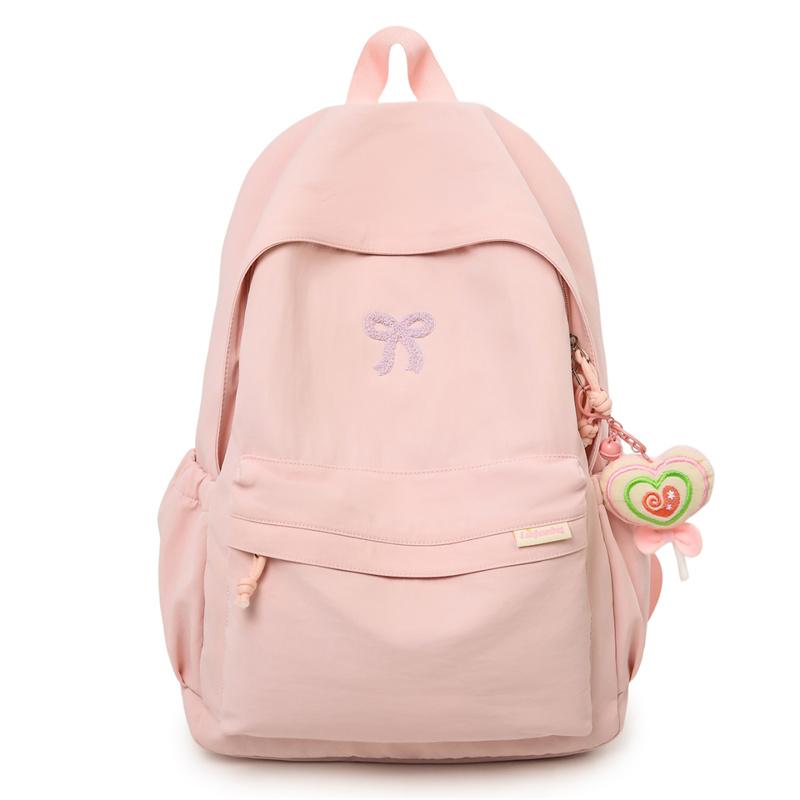 

Bow Backpack Student Schoolbag Women s Large Capacity Lightweight Backpack