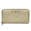 Used Guccissima Ribbon Zip-Around Wallet (9539) 388680 7940 Zip Around Micro GG Ribbon Champagne Gold Women's from