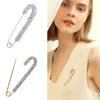 Luxury Elegent Gold Color Crystal Zircon Pins Fashion Women Rhinestones Brooches Safety Metal Pin Shawl Scarf Jeans Buckle Party
