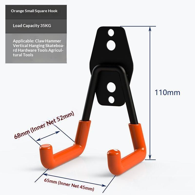Heavy Duty Wall Mount Iron Hook Anti-Slip Garage Organizer Hanger for Bicycle Ladder Yard Tool Storage