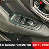 For Subaru Forester SK 2018- Steel Car Inner Door Window Lift Switch Button Panel Cover Trim Interior Accessories