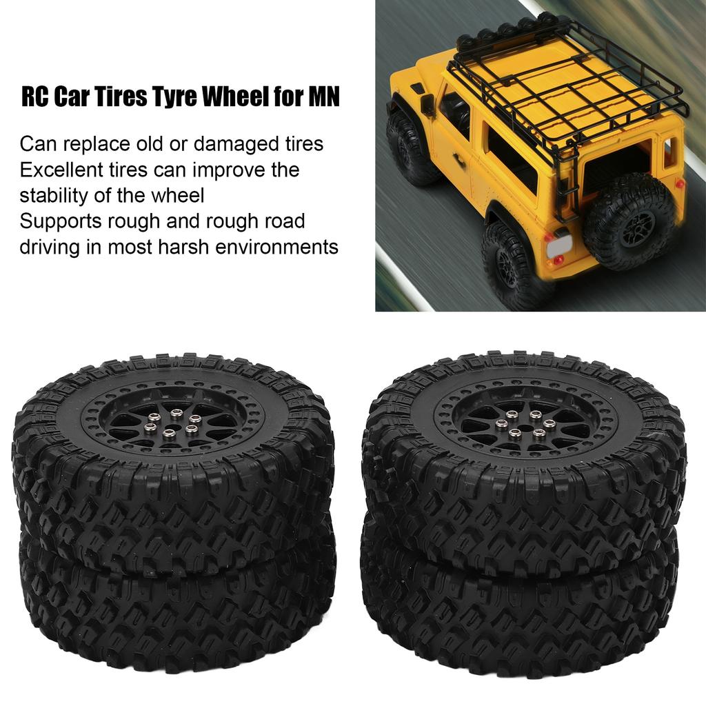 4PCS RC Car Tires Tyre Wheel for MN D90 D91 D99 D99 86 RC Car Spare Upgrades Accessories
