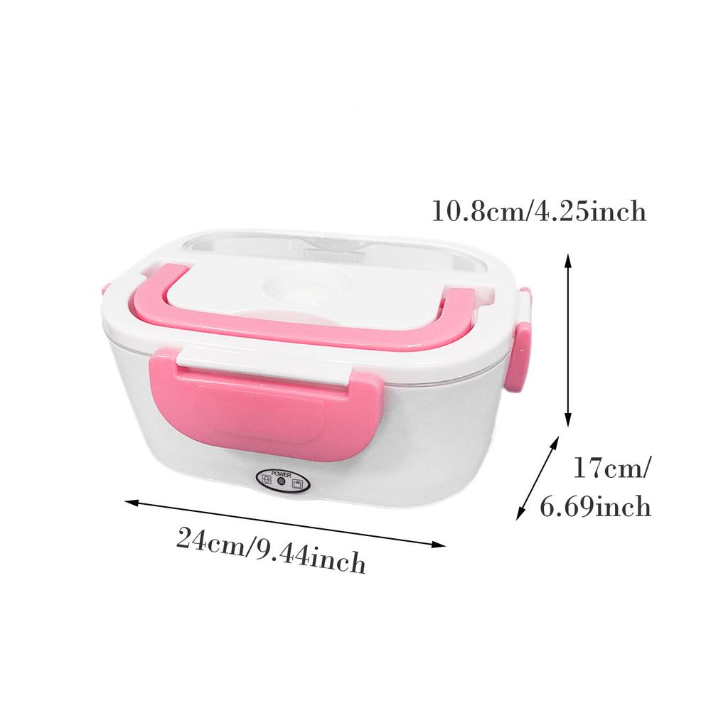 Электрический Ланч-бокс с подогревом Съемный Ланч-бокс с подогревом Подогреватель еды из нержавеющей стали Электрический Ланч-бокс Еда белый