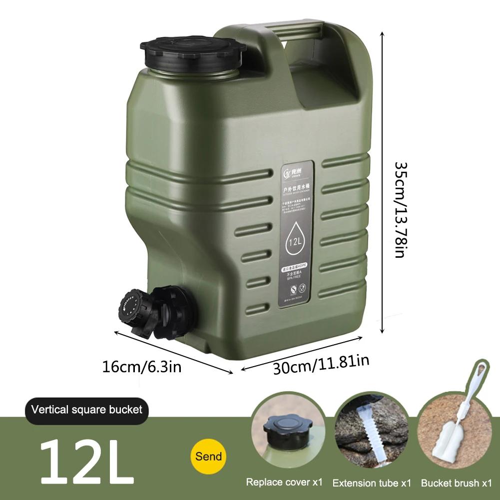 18L Large Capacity Portable Water Container with Detachable Faucet No Leakage Drinking Water Canister for Outdoor Travel Driving
