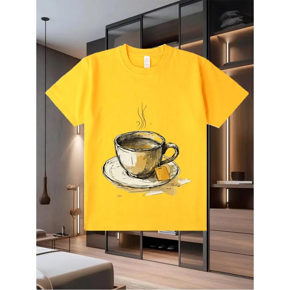 2025 New Men's Printed Short - Sleeve T - Shirt for Summer  A Loose and Trendy Top