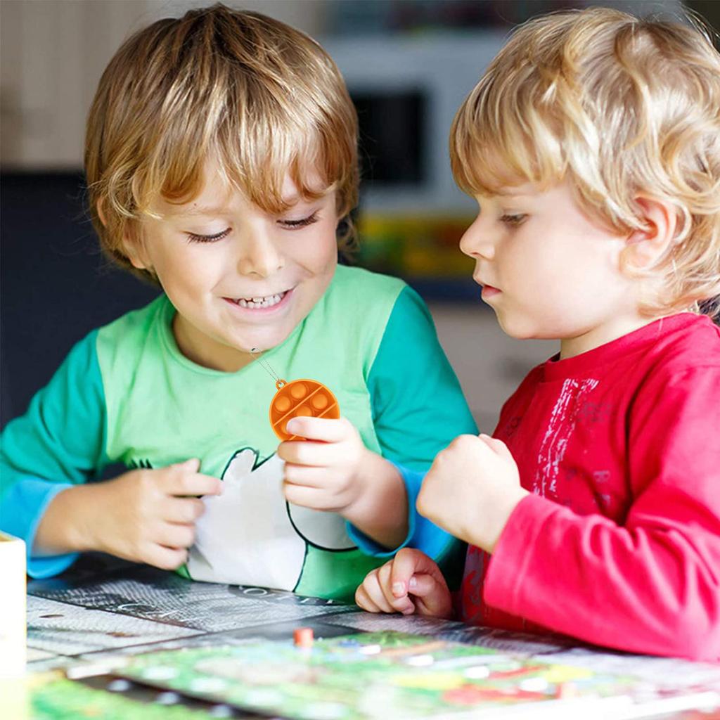 Children Adult Push Bubble Sensory Toy Key Ring Educational Toy