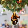 Vánoční stromeček Hasič ozdoba se šňůrkou Široce používané auto Zpětné zrcátko Hasič přívěsek závěsná dekorace