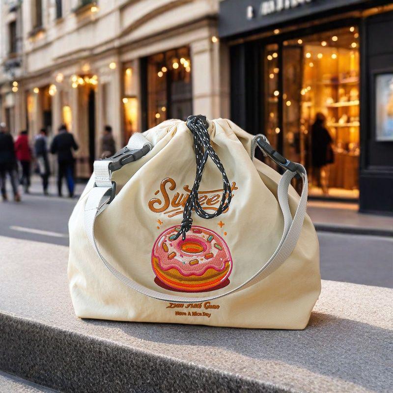 Cartoon Cute Embroidered Bento Handbag